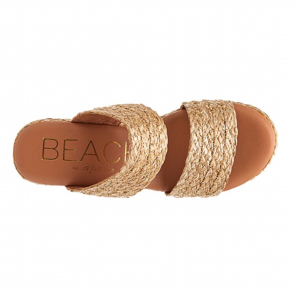 New! Matisse Oceanave Raffia Braided Straw Chunky Block Heel Platform Sandals - Picture 3 of 14